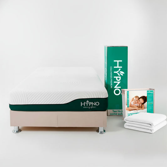 PACK DESCANSO PREMIUM: Colchón Hypno + Protector de Colchón Ajustable